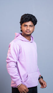 Oversized Full Sleeve Hoodie for Men – Casual Winter Outfit - Lavendar